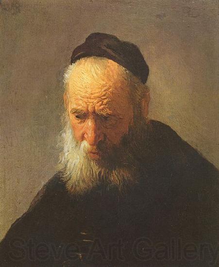 REMBRANDT Harmenszoon van Rijn Head of an old man France oil painting art